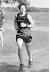 Langdon Area-Munich’s Logan Mackall finishes 38th with a time of 20 minutes, 37 seconds during the cross-country meet Tuesday, Aug. 25, in Northwood. Photo by Larry Stokke