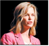 U.S. House candidate Julie Fedorchak speaks to delegates during the 2024 NDGOP convention in Fargo on April 6, 2024. (Michael Achterling/North Dakota Monitor).