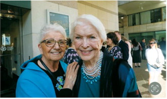 Francine (Charbonneau) Soli, Walhalla, pictured at the film premiere with attendee Ellen Burstyn, an actress of film, television, and theater. Submitted photo