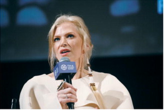 Shannon Kring, director/producer of “Nine Little Indians”, at the post-premiere panel held at the film’s world premiere on May 27, 2026, at Lincoln Center in New York City. Submitted photo