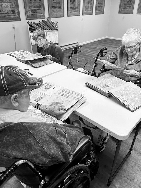 Rose, Georgia, and Linda at the library during last week’s adventure.
