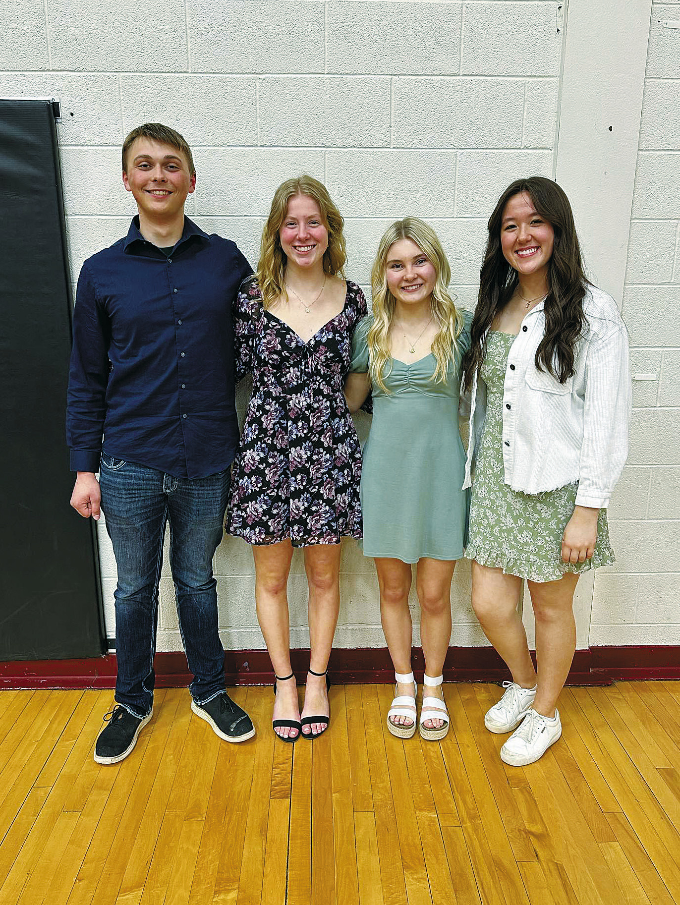 From left to right, Adam Hart, Claire Chaput, Catelyn Goodman, and Shanna Gette, are joining in with Northern Musicians Abroad.