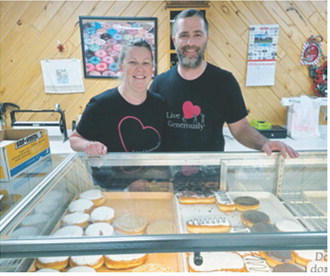 Marie and Bill Mack mark eight years of ownership of The Bread Pan Bakery in Langdon. Photo by Sarah Hinnenkamp.