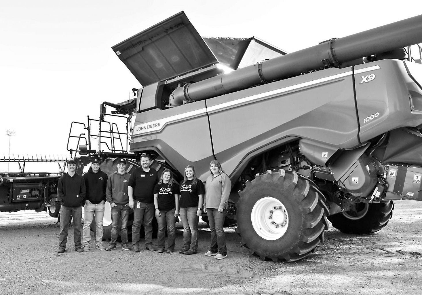 LRSC Ag Program students and faculty participating in skills practice and fall harvest.