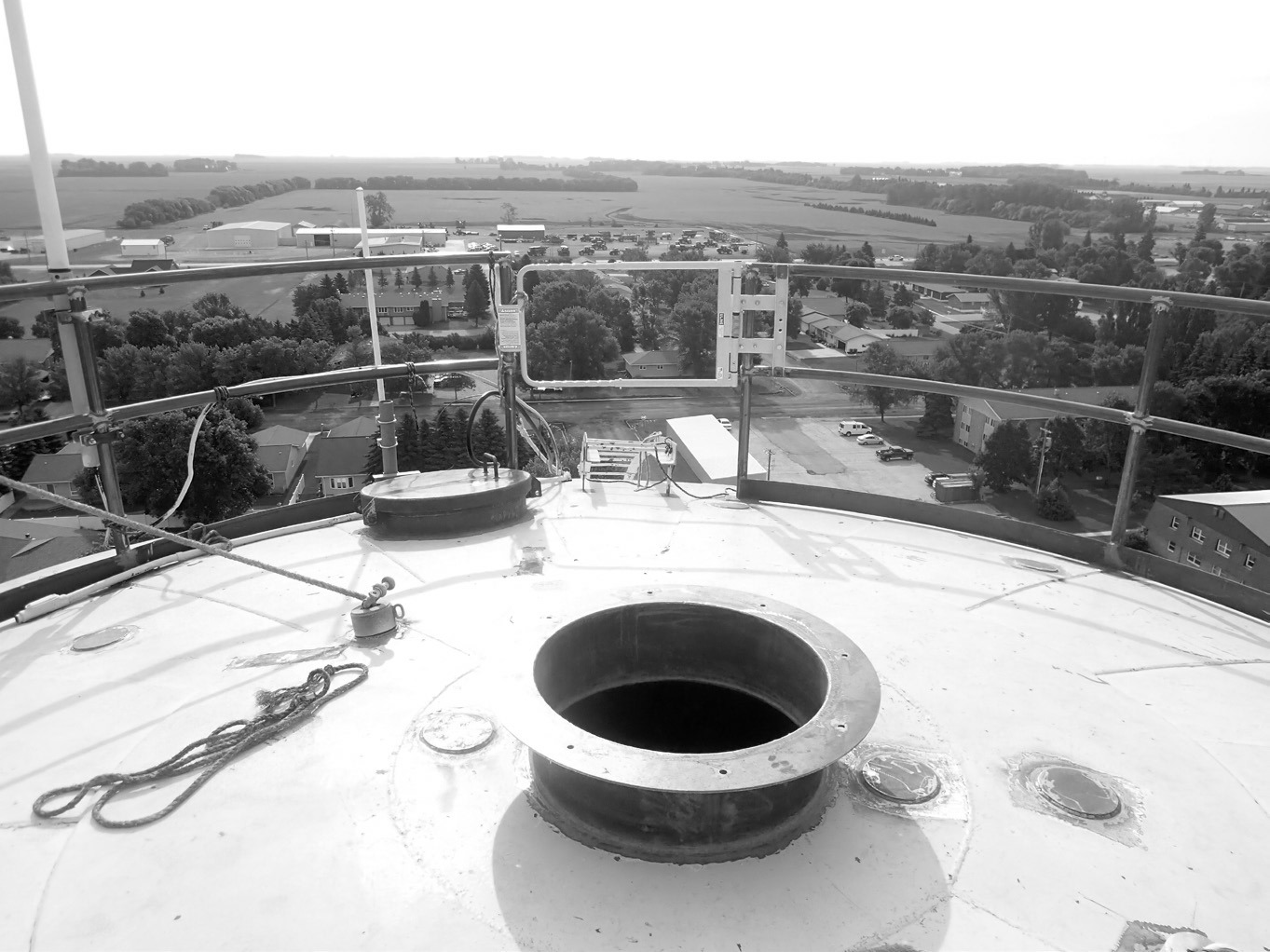 The view from the top of Langdon's east water tower.