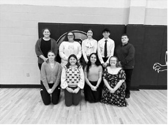 Rosalyn and Bridget Pankratz participated in the Last Chance Meet in Rugby, the final opportunity to qualify for state before regionals. Rosalyn Pankratz placed fourth in storytelling. Bridget Pankratz has already qualified for state in humorous interpretation, storytelling and extemporaneous programmed reading. Submitted photo. Regionals are April 11, with state set for April 25.
