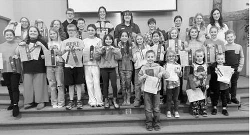 First Row (l to r): Ramsey Heck, Kiara Norrell, Ben Olmstead, Leif Olmstead Second Row: Adlee Hay, Lainy Shane, Sadie Halverson, Levi Norrell, Mallory Latozke, Olive Truver, Elena Stegman, Aubree Johnson, Brinxlee Hay, Ava Morrison, Sadie Kennedy, Charlie Heck, Adam Morrison Third Row: Pyper Shane, Ruby Morrison, Chaz Halverson, Nathan Stegman, Caroline Stegman, Malory Kemp, Oscar Hunter, Chloe Hunter, Stella Norrell, Naomi Stegman Submitted photo