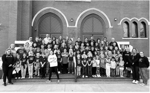 St. Alphonsus students, teachers, and staff pictured at the beginning of the 2025-26 school year. Submitted photo