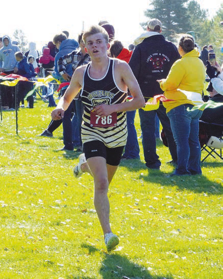 Nash Fitzsimonds had a great run and crossed the finish line in 7th place out of 170 competitors. Photo by Larry Stokke.