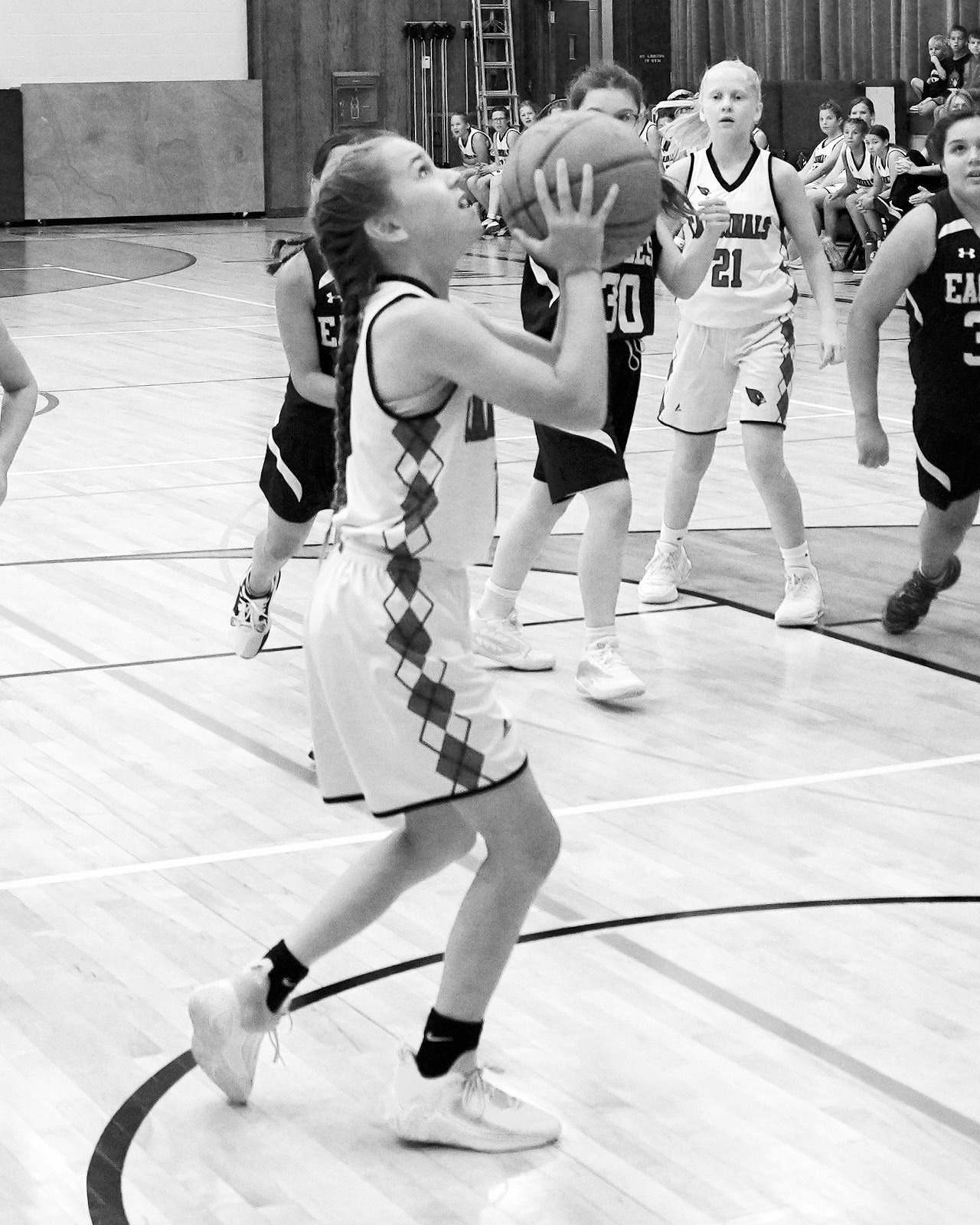 Cards and Eagles 5th and 6th grade girls basketball dual