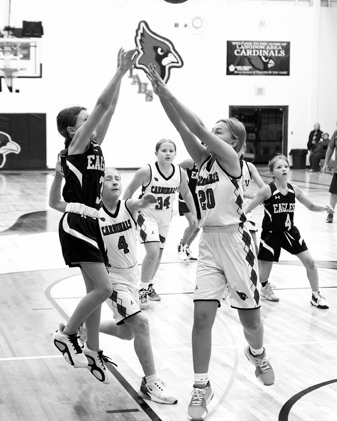 Cards and Eagles 5th and 6th grade girls basketball dual
