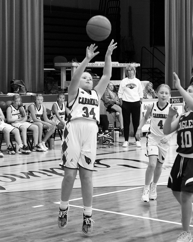 Cards and Eagles 5th and 6th grade girls basketball dual