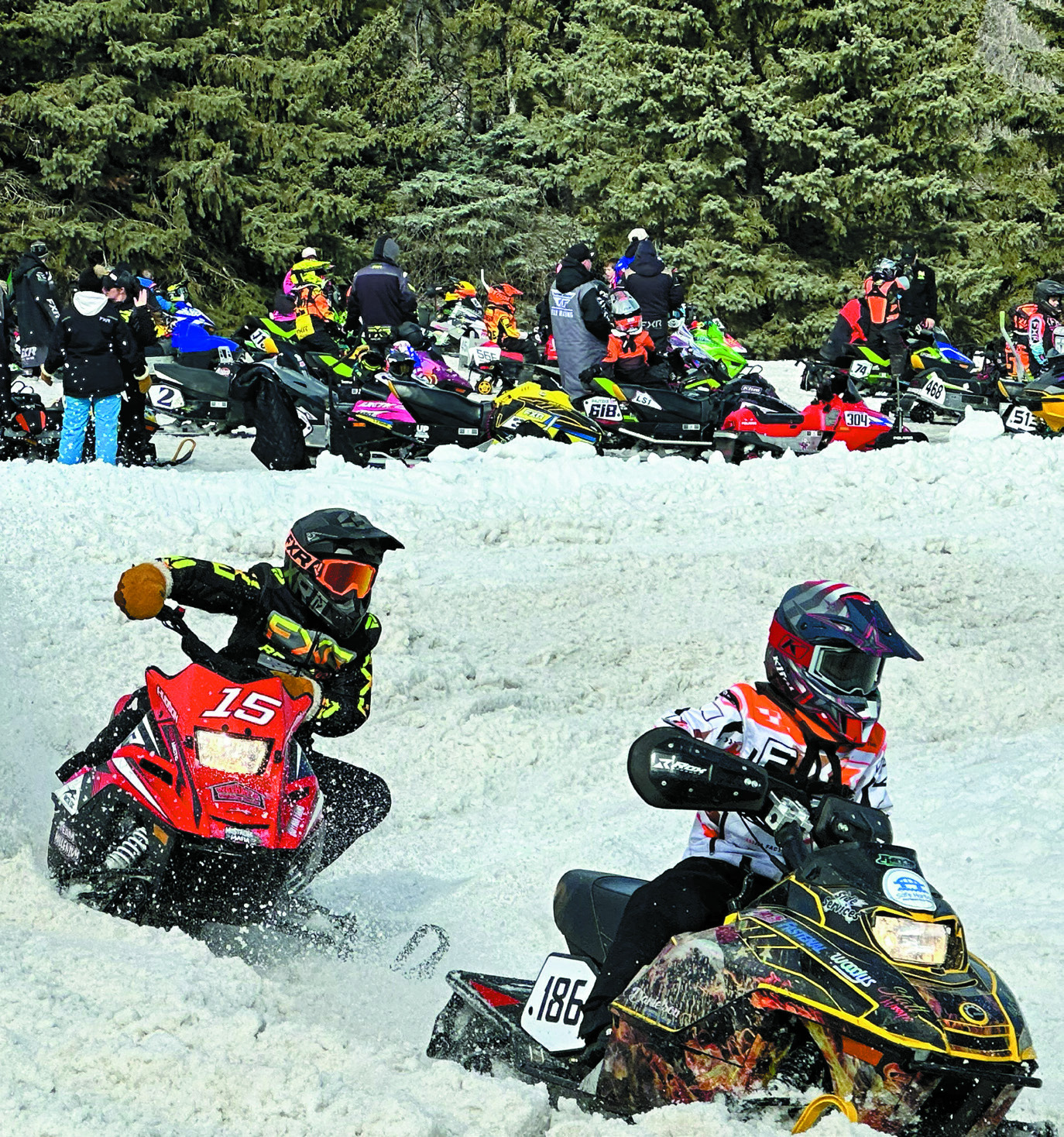 Hudson Hoffman (15) a sixth-grader from Langdon, competed in the race.