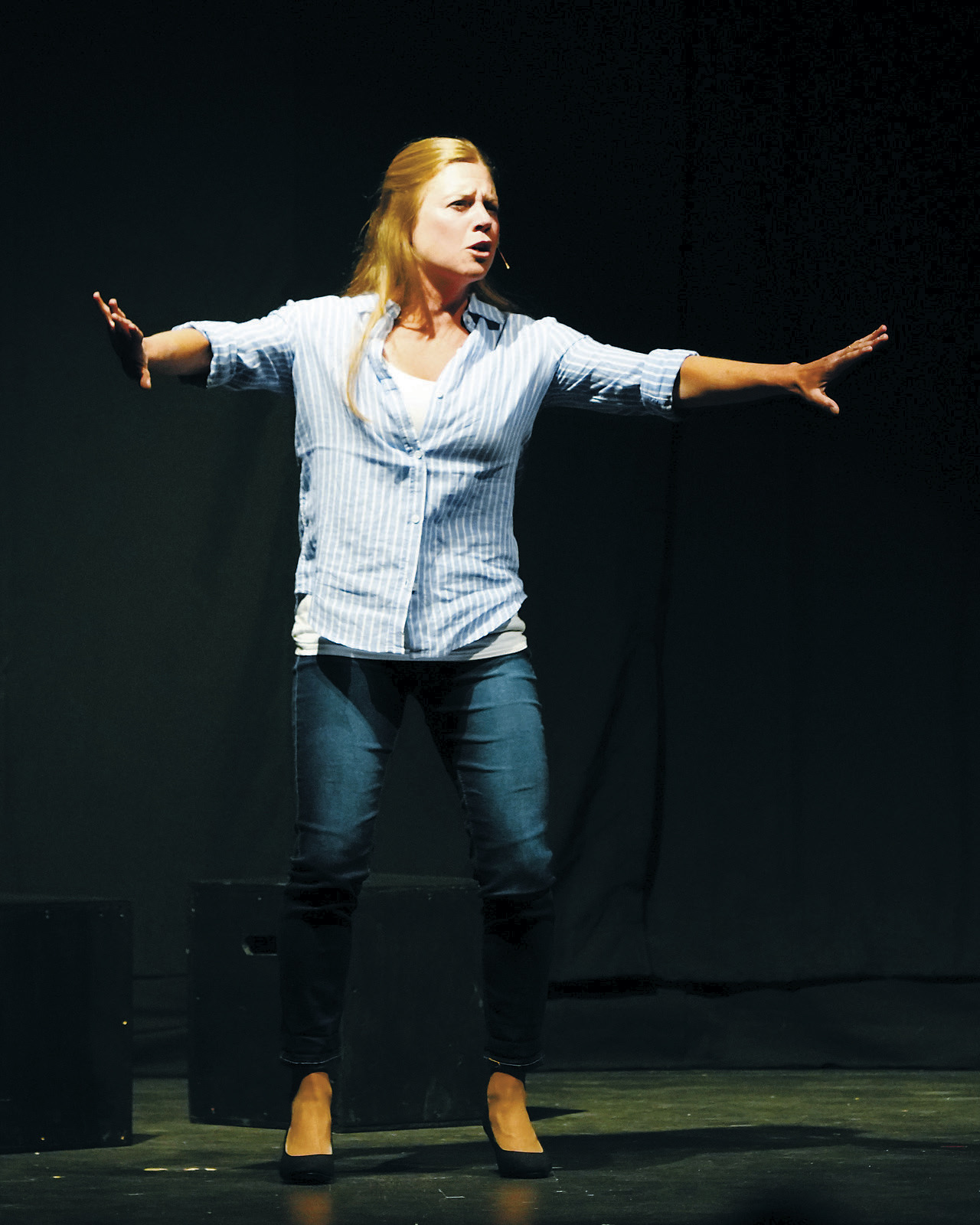 Misti Koop playing Cathy in 'The Last Five Years' which played at the Walla Theatre last week. Photo by Larry Stokke.