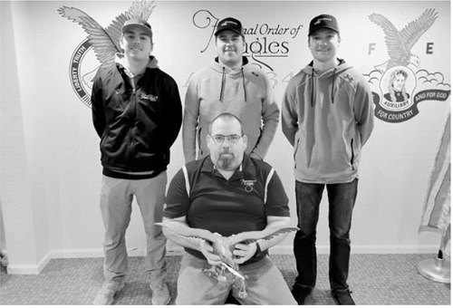 New members from L-R: Brady Regner, Alex Gellner, and Brody Steinmetz. Front: Dean Agnes. Submitted photo