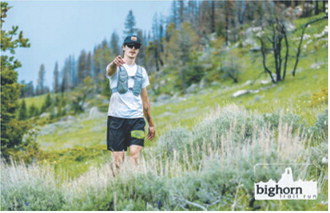 Jaxen Johnson navigates a section of the 52-mile Bighorn Trail Run in Wyoming. Submitted photo