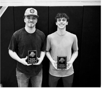 Kaden Moore and Kade Schafer made the All District Team. Photo by Ashley Schafer
