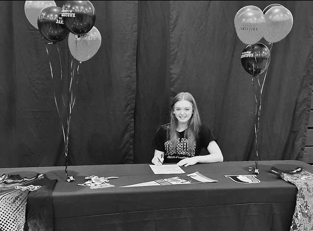 Marlie Stremick on her signing day. Submitted photo.
