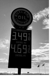 Diesel prices edge closer to $5 per gallon at Rutland Oil Company Rutland, ND on April 15. Photo from Dennis McLaen, The Sargent County Teller.