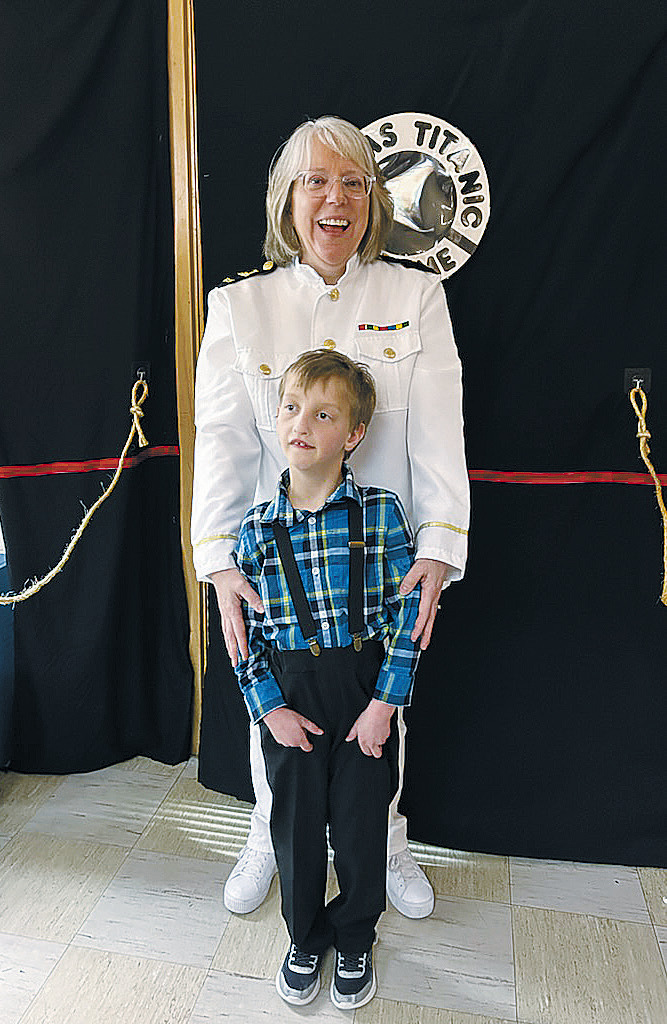 Mrs. Barb Hill is pictured with Easton Wirth.