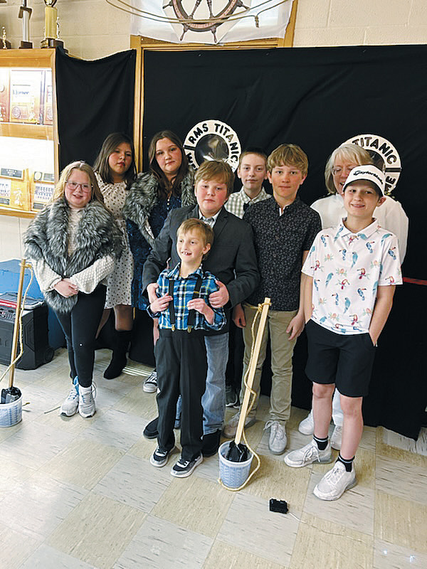 Mrs. Hill’s class is dressed and ready for the day aboard the Titanic.