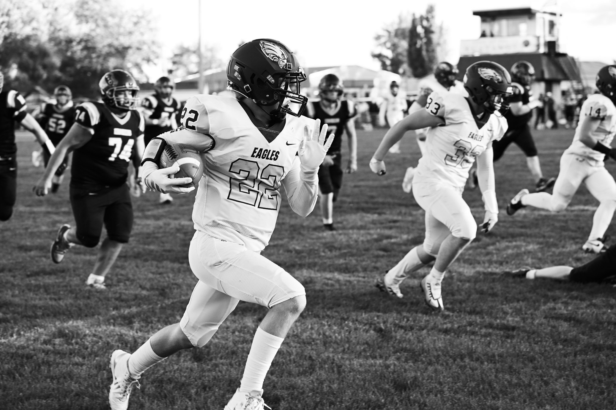 Zeke Symington finishes the drive with a touchdown run.