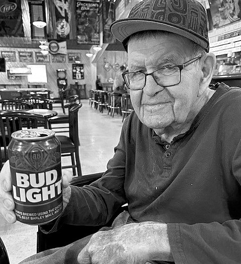 Pete enjoying a cold one at Jackson’s.