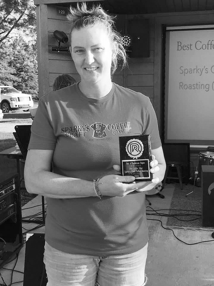 Best Coffee Shop was awarded to Valerie Ramirez for Sparky's Craft Coffee Roasting. Photo by Shirley Burns.