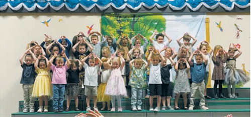Preschool and prekindergarten students from St. Alphonsus School performed during a zoo- and safari-themed spring concert May 7.