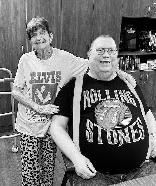 Rose and Richard pose for a photo on Rock ‘n Roll Day.