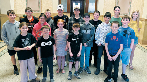 The entire Pembina County Chess Team poses for a photo.