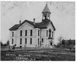 Pembina School – c.1900, Source: SHSND – 10737-00108