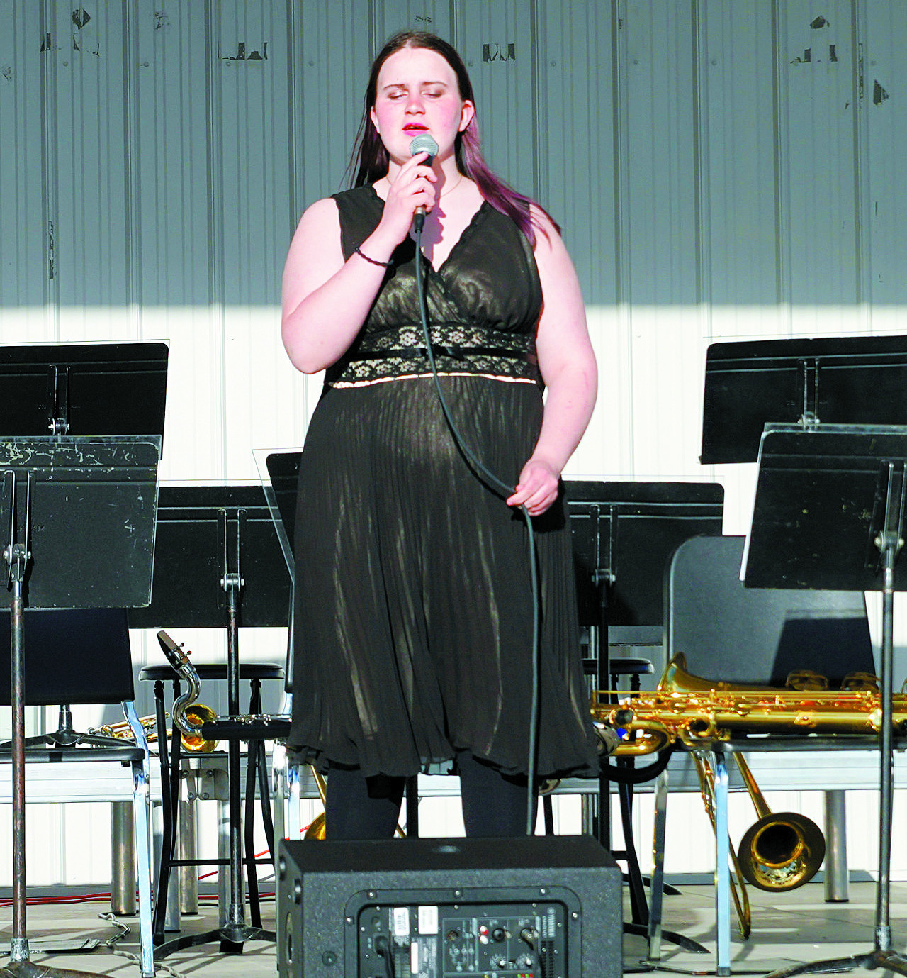 Melah Mackall performing at the Summer Concert Series. Photo by Larry Stokke.
