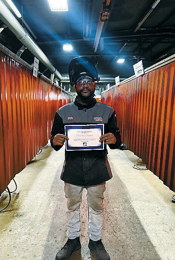 Telvin Cooper had been trying to get into a welding program since last fall but faced financial hurdles. With the help of the Mike Peterson Memorial Scholarship, he is now on his way to becoming a certified welder.