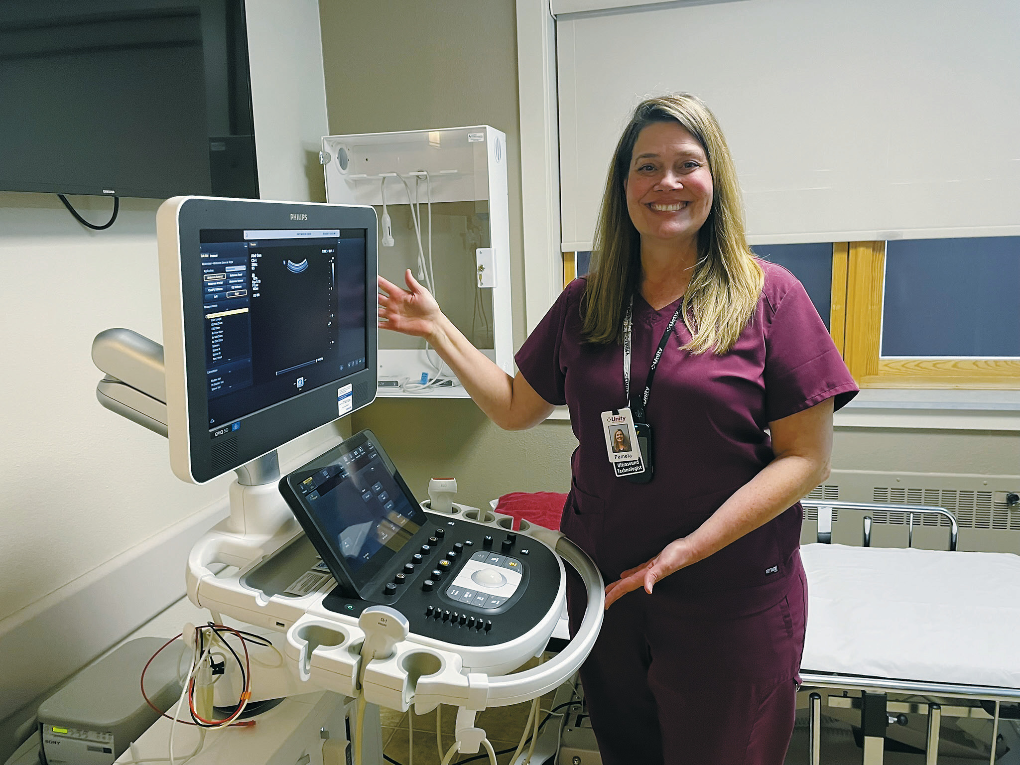 Ultrasound uses high-frequency sound waves to produce images of structures inside the body.