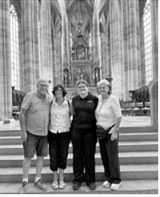 Matilda Lawson visits the Cathedral of St. George in Dinkelsbühl, Germany, with her grandmother and her grandmother’s cousins. Submitted photo