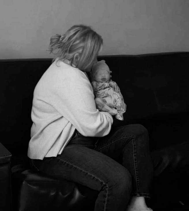 Lovely Lisa with her first grandchild, Kelden.