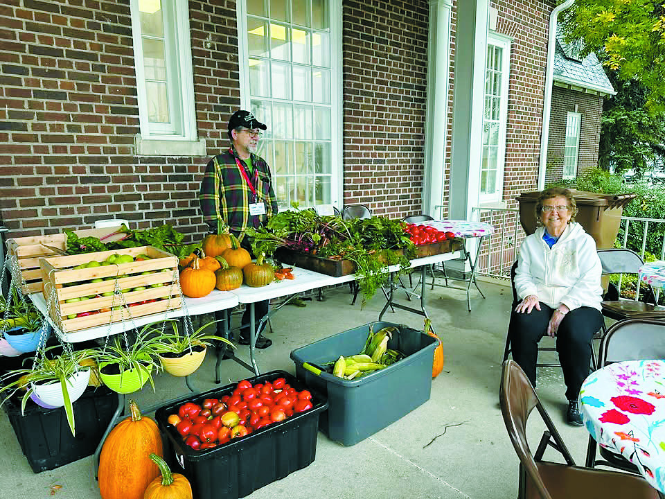 Plenty of produce was available on the veranda of the building at the last pop-up market.