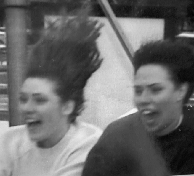 With Becky at Cedar Point on The Magnum.