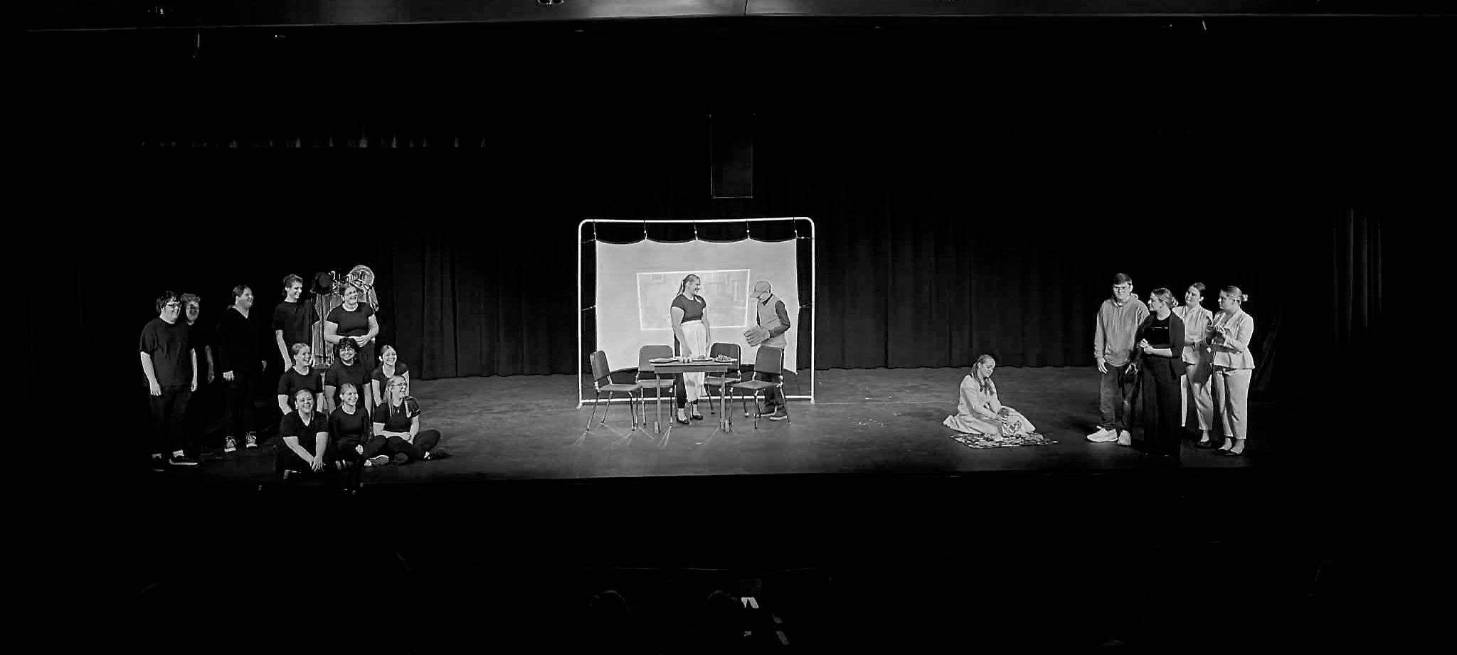 A scene from the one-act-play, “The Audit: The Life and Times of Michael St. John” by Greg Scurria.