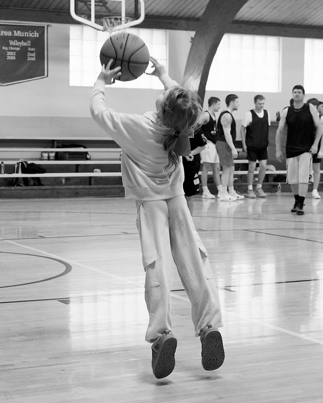 Future Cardinal basketball star, Scarlet Schaefer! Photo by Larry Stokke.