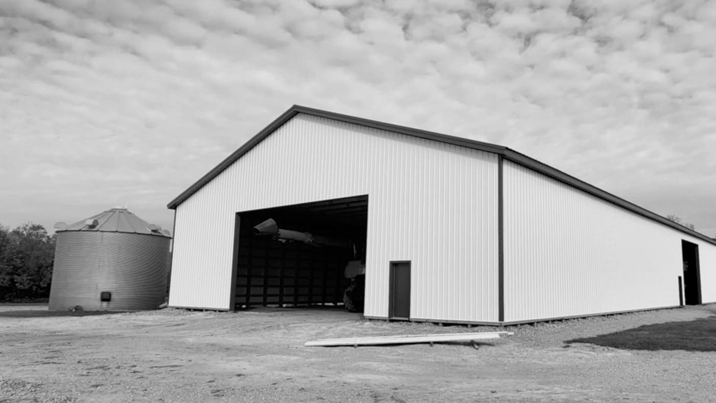 The new storage facility LREC was able to build with their new funding to protect their array of small plot machinery. Photo by Hilary Nowatzki.