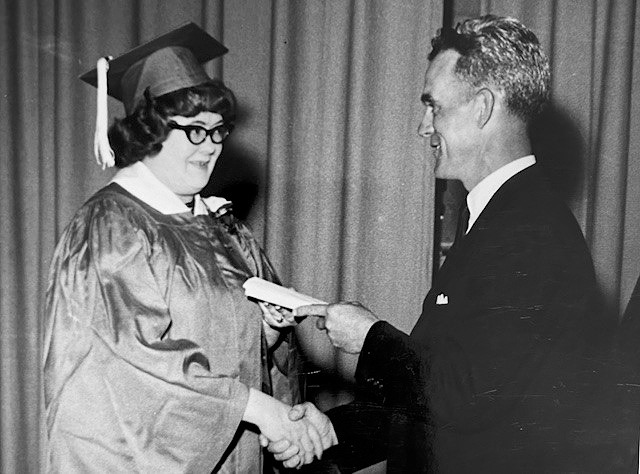 Linda Chaput graduating.