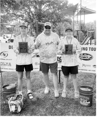 Parker McDonald, Patrick Rime and Gavin Rime display their third-place awards. Submitted photo