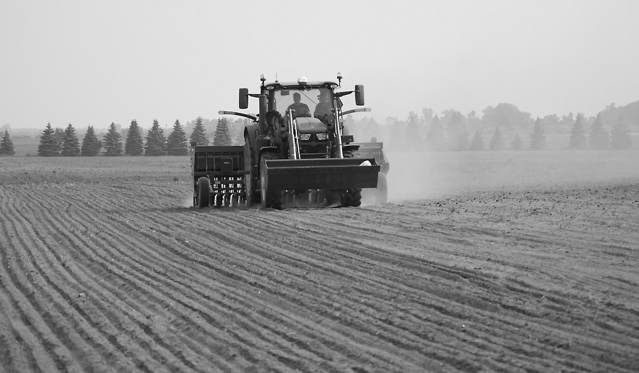 A crew from the Walsh County conservation district plants pasture grass and cover crops in June, 2023. Photo provided by Josh Anderson, Walsh County district conservation manager.