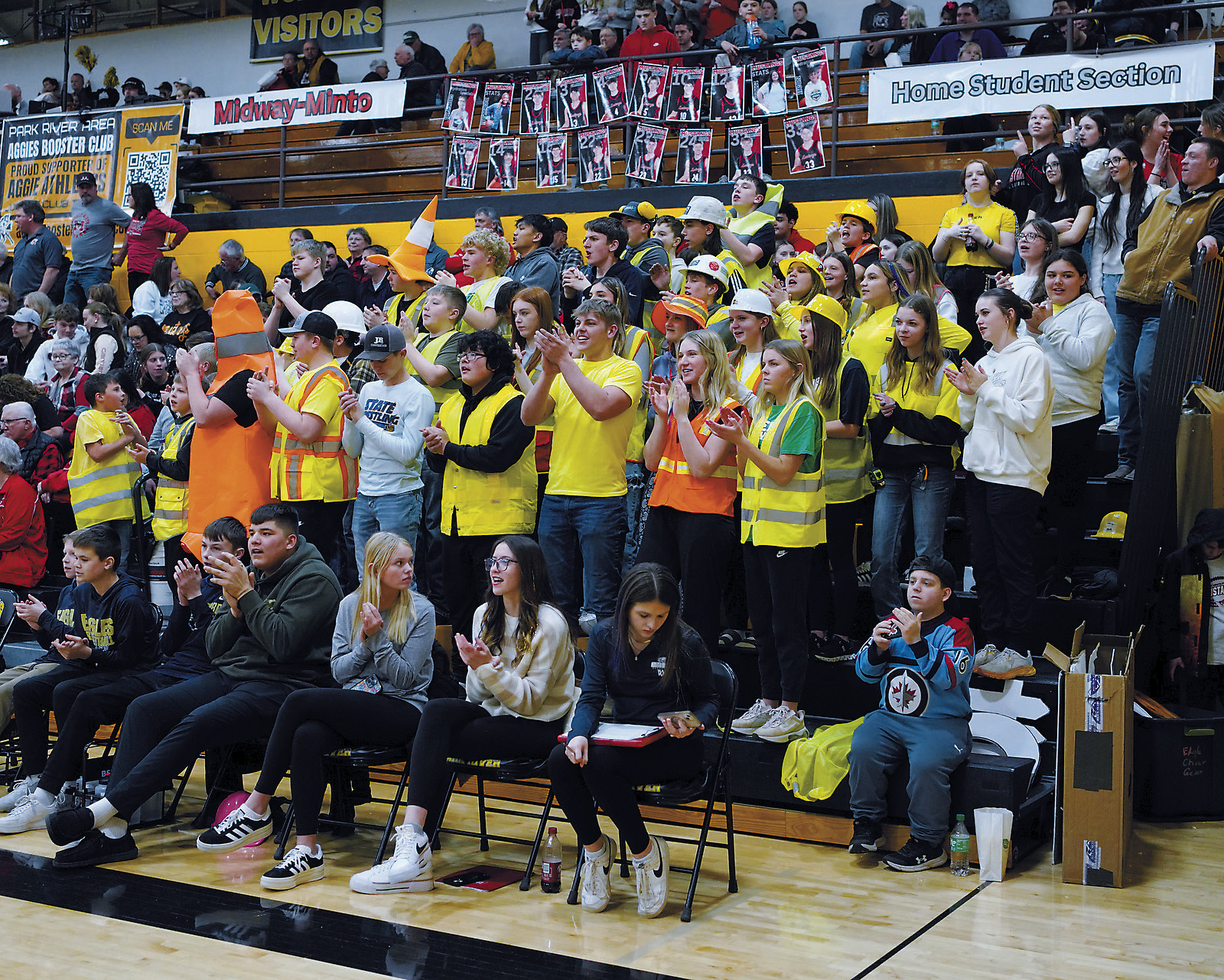 North Border Eagles fans were loud and proud while cheering on their team. Photo by Larry Stokke.