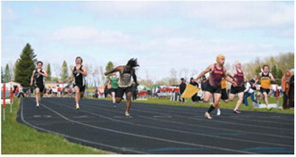 Micah Dutch placed second in the 100-meter dash at the regional meet for the PCN Grizzlies. Photo by Ashley Schafer