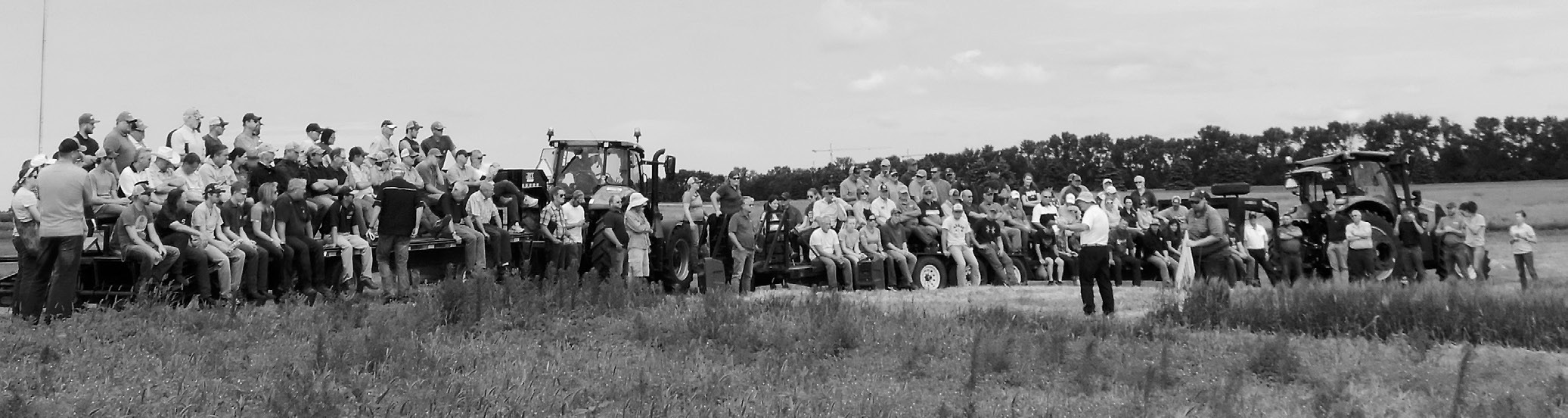 Farmers, crop advisers and others attend NDSU's North Central Research Extension Center Field Day. (NDSU photo)