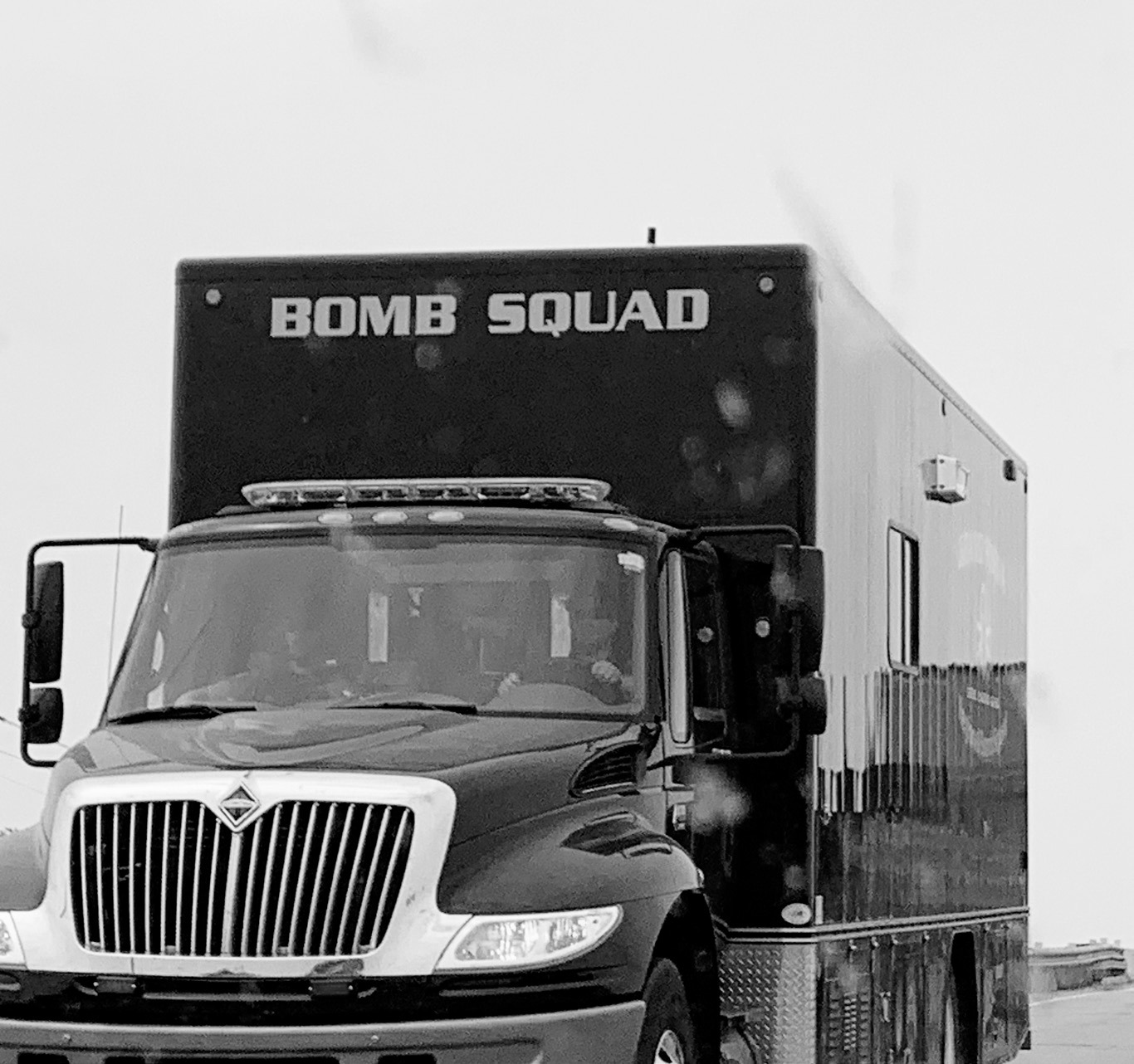 The Bomb Squad en route to the scene on I29 last week. Photo by Dijoun Bartley.