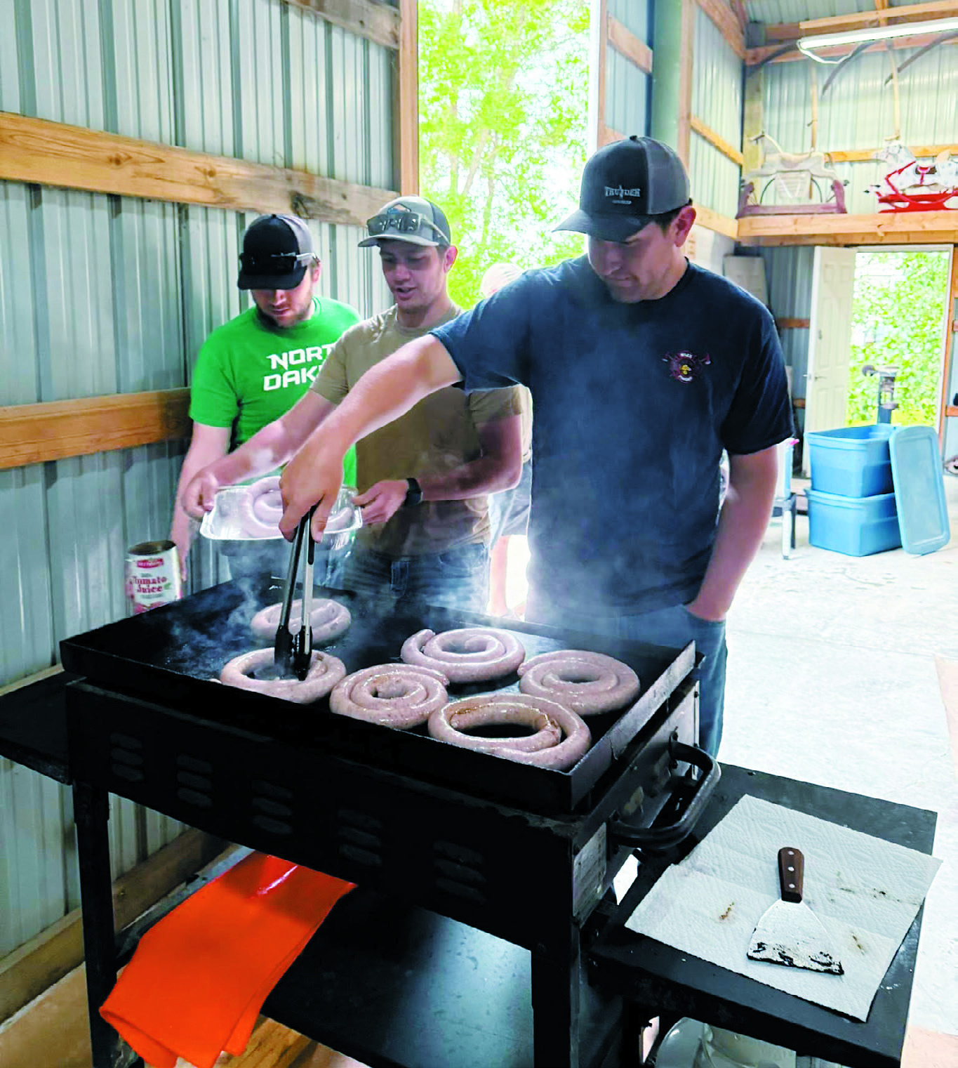 No annual breakfast would be complete without Langdon Locker sausage. Photo by Shauna Schneider.